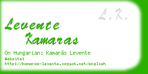 levente kamaras business card
